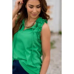 Double Ruffle Tie Neck Tank 24 Double Ruffle Tie Neck Tank -Women's Clothing Store BB 9201 18cc585c aea5 47e8 9985 0e03a3d66ed3