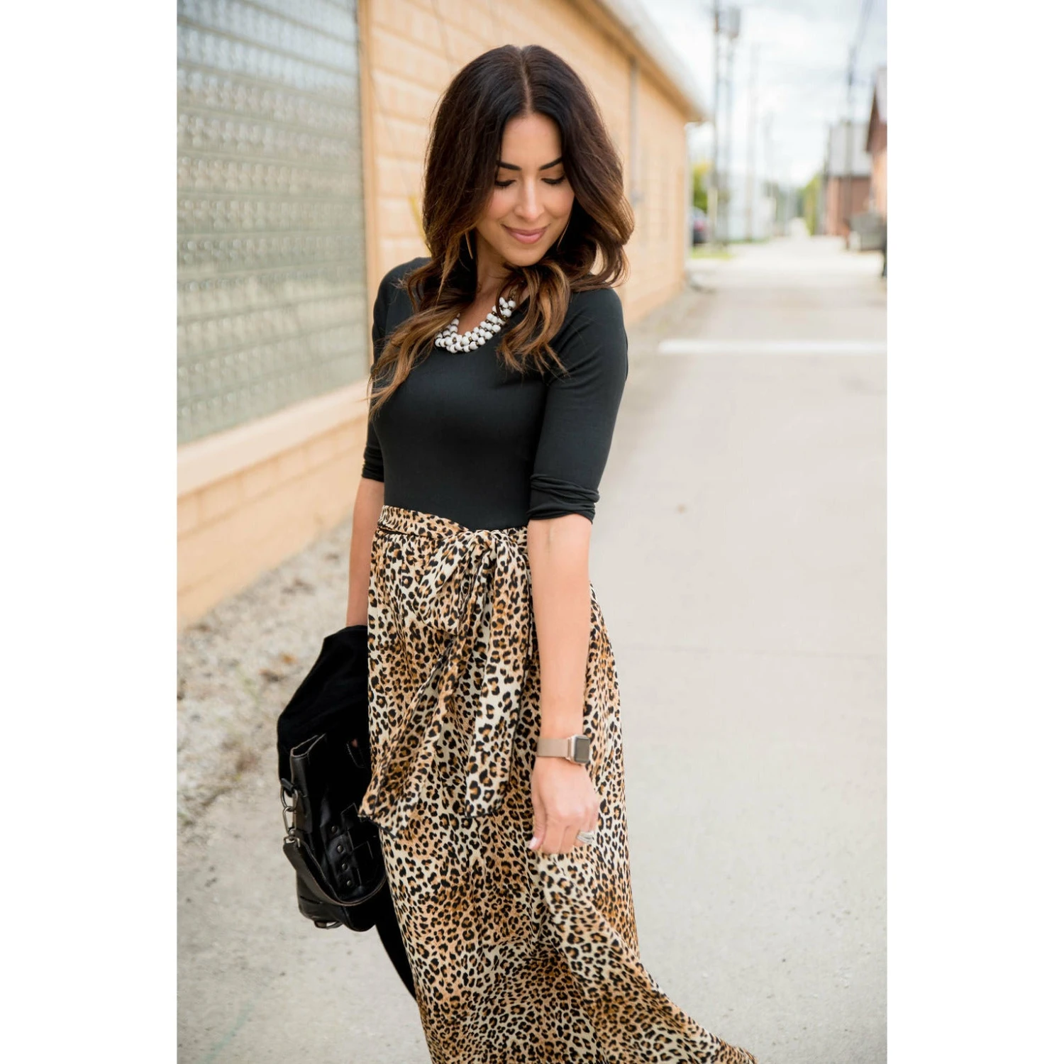 3/4 Sleeve Leopard Bottom Maxi 7 3/4 Sleeve Leopard Bottom Maxi - Image 7