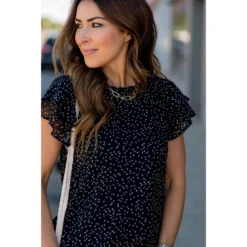 Flare Sleeve Semi Circle Blouse -Women's Clothing Store BB 9236 857dadcf acf0 4a64 ac04 1740f792bd99