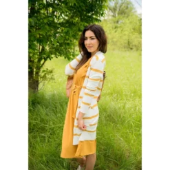 Striped Butter Soft Tunic Cardigan-White -Women's Clothing Store BB 9236 88db924c b899 4445 aecd 9b9bcf49fa66