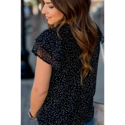 Flare Sleeve Semi Circle Blouse -Women's Clothing Store BB 9243 1b725b7b 6afc 421b b99f f8e8402d2b21