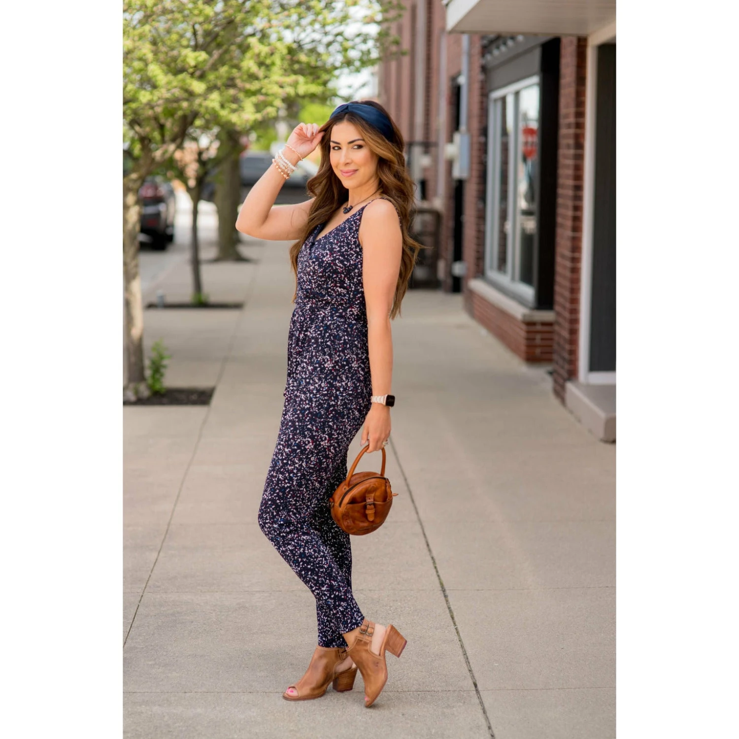 Paint Splatter Sleeveless Wrap Jumpsuit 2 Paint Splatter Sleeveless Wrap Jumpsuit - Image 2