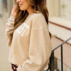 Bold Midwest Ribbed Crewneck -Women's Clothing Store BB 9258 5df49f95 e2f8 4b3d b9b7 e6891b6f4a0f 753403