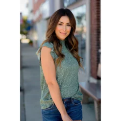 High Cinch Neck Burst Sleeve Tank -Women's Clothing Store BB 9258 bc639670 28fc 4455 92d3 e548e88e68d5