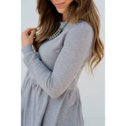Solid Peplum Sweatshirt -Women's Clothing Store BB 9269 8bdaeef4 dd3b 4a7b 906c ab323a2151fd
