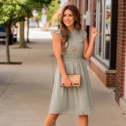 Dainty Daisies Ruched Top Cinched Dress