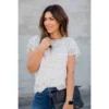 Flare Sleeve Semi Circle Blouse