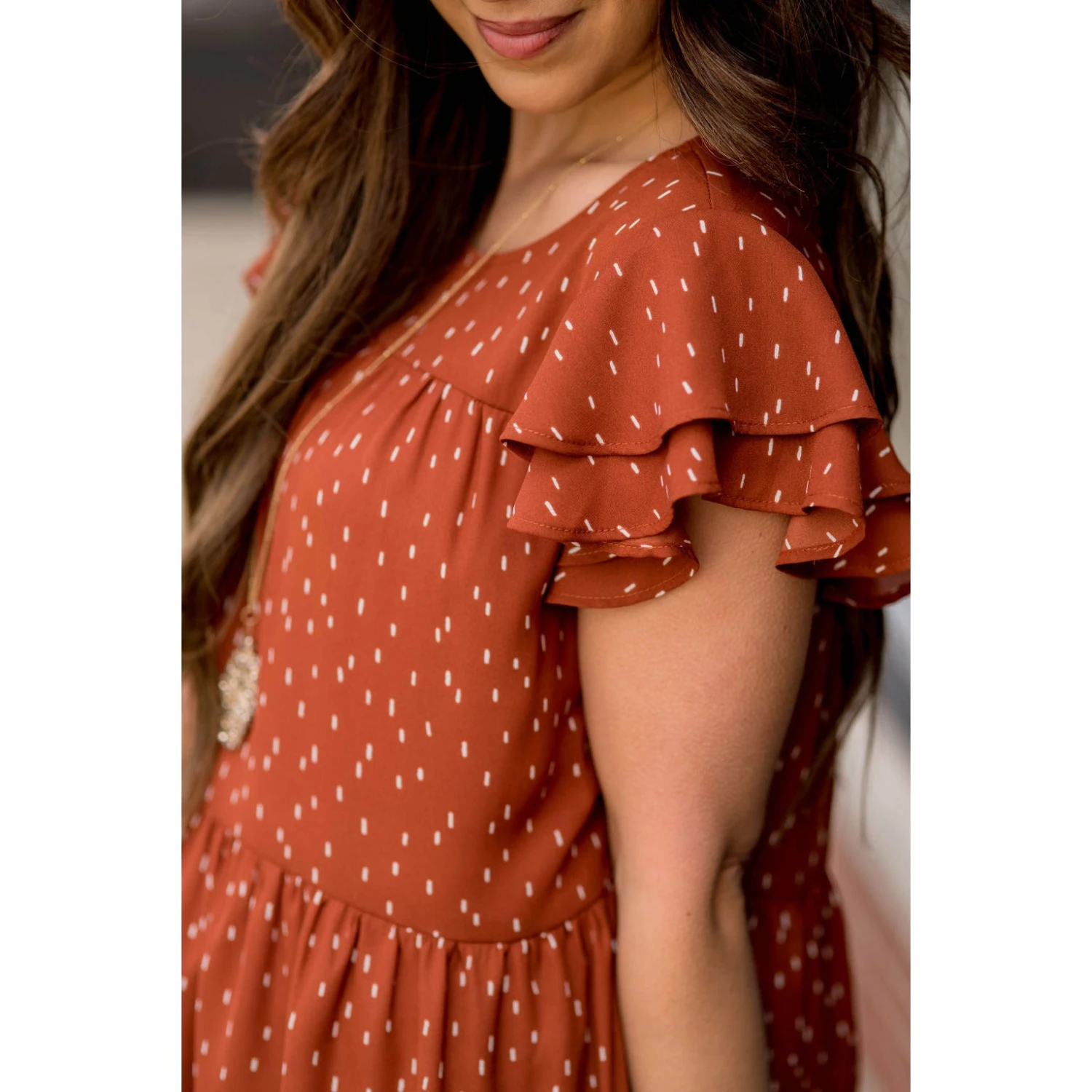 Short Sleeve Dash Patterned Blouse 14 Short Sleeve Dash Patterned Blouse - Image 14