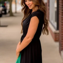 Cap Sleeve Side Slit Tie Midi Dress -Women's Clothing Store BB 9337 a2431e0a f916 4110 abc4 b663baa8dc31 198169