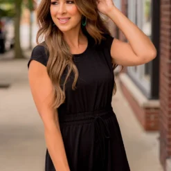 Cap Sleeve Side Slit Tie Midi Dress -Women's Clothing Store BB 9344 4f660acc 2b43 4f58 9487 b6c3f7cba6a0 211746