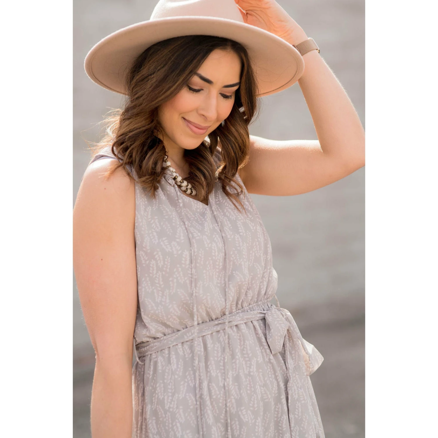 Leaf Printed Ruffled Tie Dress 10 Leaf Printed Ruffled Tie Dress - Image 10