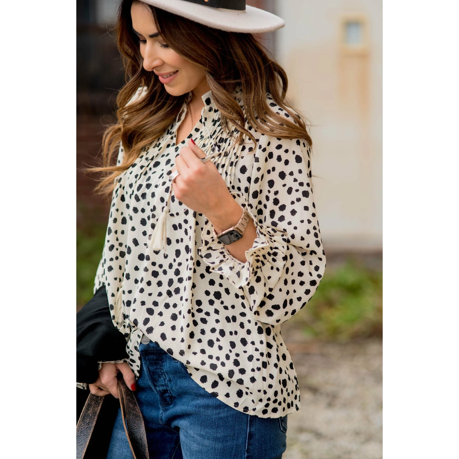 On-the-Go Cheetah Tie Blouse 11 On-the-Go Cheetah Tie Blouse - Image 11