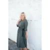 Sweatshirt Cinched Tie Dress