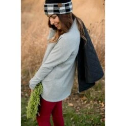 Side Zip Wrap Pullover -Women's Clothing Store BB 9367