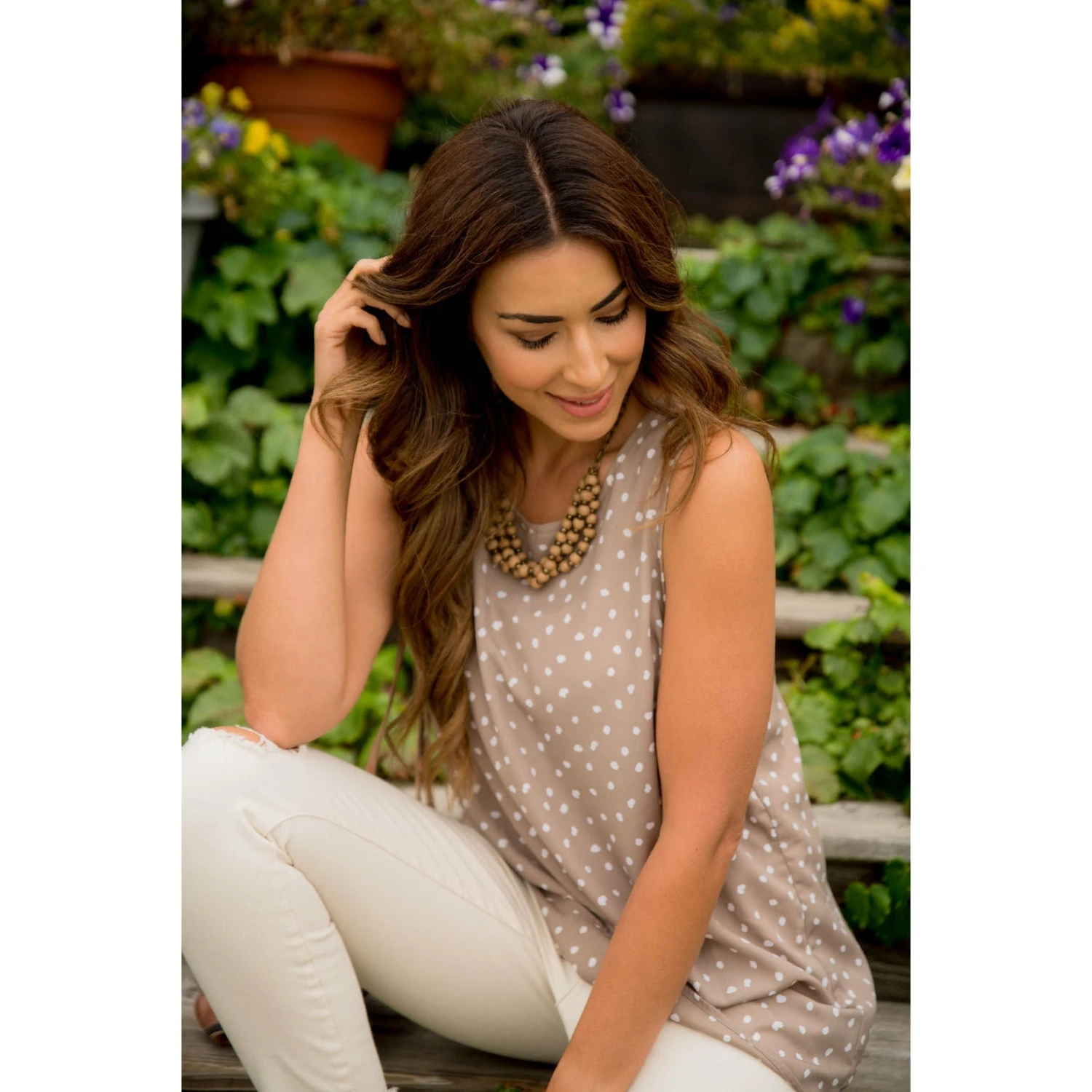 Spotted Peep Back Tank 2 Spotted Peep Back Tank - Image 2