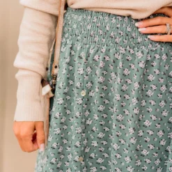 Bouquets Button Accent Maxi Skirt -Women's Clothing Store BB 9386 f10e5f24 8a83 4aa2 85b5 e68903123437 455868