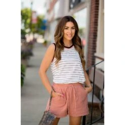 Gauze Dual Fringe Shorts -Women's Clothing Store BB 9390 89ef0407 af21 45d3 b1fb ebf38c429da1