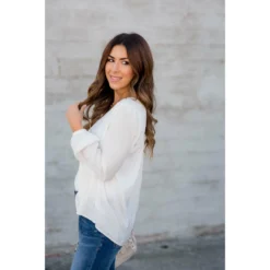 Classy Ruche Shoulder Button Sleeve Blouse -Women's Clothing Store BB 9402 3a675968 8b36 432b bc4a a1c51cc99439