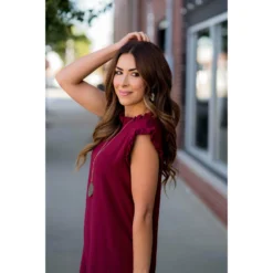 Cinch Neck Tunic Dress -Women's Clothing Store BB 9433 c718180e 6536 44ca ae5d a10a7a04cd74