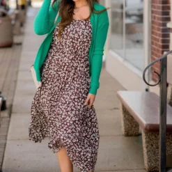 Floral Pleated Bottom Midi Dress -Women's Clothing Store BB 9458 aadd6b48 4174 49c5 85fe a95a6153c247 545481