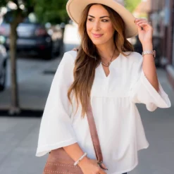 Bell Sleeve Peplum V Blouse 24 Bell Sleeve Peplum V Blouse -Women's Clothing Store BB 9469 3885ce58 ba32 466e 9ee5 4ef28655bba5 201700