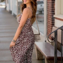 Floral Pleated Bottom Midi Dress -Women's Clothing Store BB 9472 ae435d79 6a39 4669 aae0 8b2ff4c4d721 941959