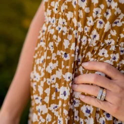 Floral Pleated Bottom Midi Dress -Women's Clothing Store BB 9500 e2df9548 d751 4f70 a851 5ed629278d95 900233