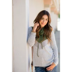 Betsey's Striped Chevron Cowl Neck -Women's Clothing Store BB 9517 8994b216 d304 4260 99c9 a507ac65874c