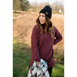 Ribbed Trim Turtleneck Tunic -Women's Clothing Store BB 9520 1 d1650490 fb42 4703 abca 55def4c82a26