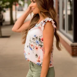 Elegant Floral Flutter Trim Tank 17 Elegant Floral Flutter Trim Tank -Women's Clothing Store BB 9545 fff37521 3fda 488f 9f8c 0aa1dec0f30a 413855