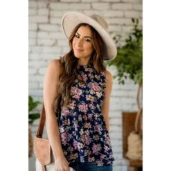 Ruffle Floral Peplum Tank -Women's Clothing Store BB 9547 4087d8d8 0598 4d5b b1d0 08c34f60ab8d