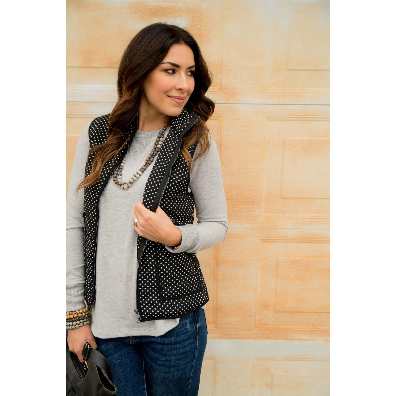 Solid Outlined Polka Dot Vest 5 Solid Outlined Polka Dot Vest - Image 5