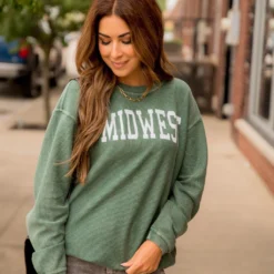 Bold Midwest Ribbed Crewneck