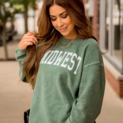 Bold Midwest Ribbed Crewneck -Women's Clothing Store BB 9597 27b61418 d064 4966 b14e 24cf3515cc6f 500560