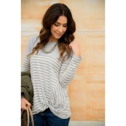 Striped Thermal Top Side Knot Tee 31 Striped Thermal Top Side Knot Tee -Women's Clothing Store BB 9608 ae99ebcf b0cc 438b 819c 1c173e86bdf7