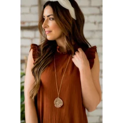 Cinch Neck Tunic Dress -Women's Clothing Store BB 9614 da0cf8ed 6634 4093 841a 388b8cbea971