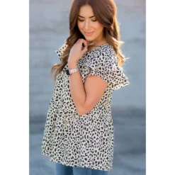 Tiered Patterned Flittery Sleeved Blouse -Women's Clothing Store BB 9620 31fde74c a6d5 479c a36a bda83393e5cd