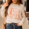 Raised In The Country Barn Graphic Crewneck