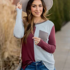 Sassy Split Pocket Tee