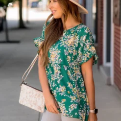 Watercolor Blooms Ruffle Accent Peplum Blouse -Women's Clothing Store BB 9645 b27f6529 eaa9 428c bf9e 59117c310e7b 604763