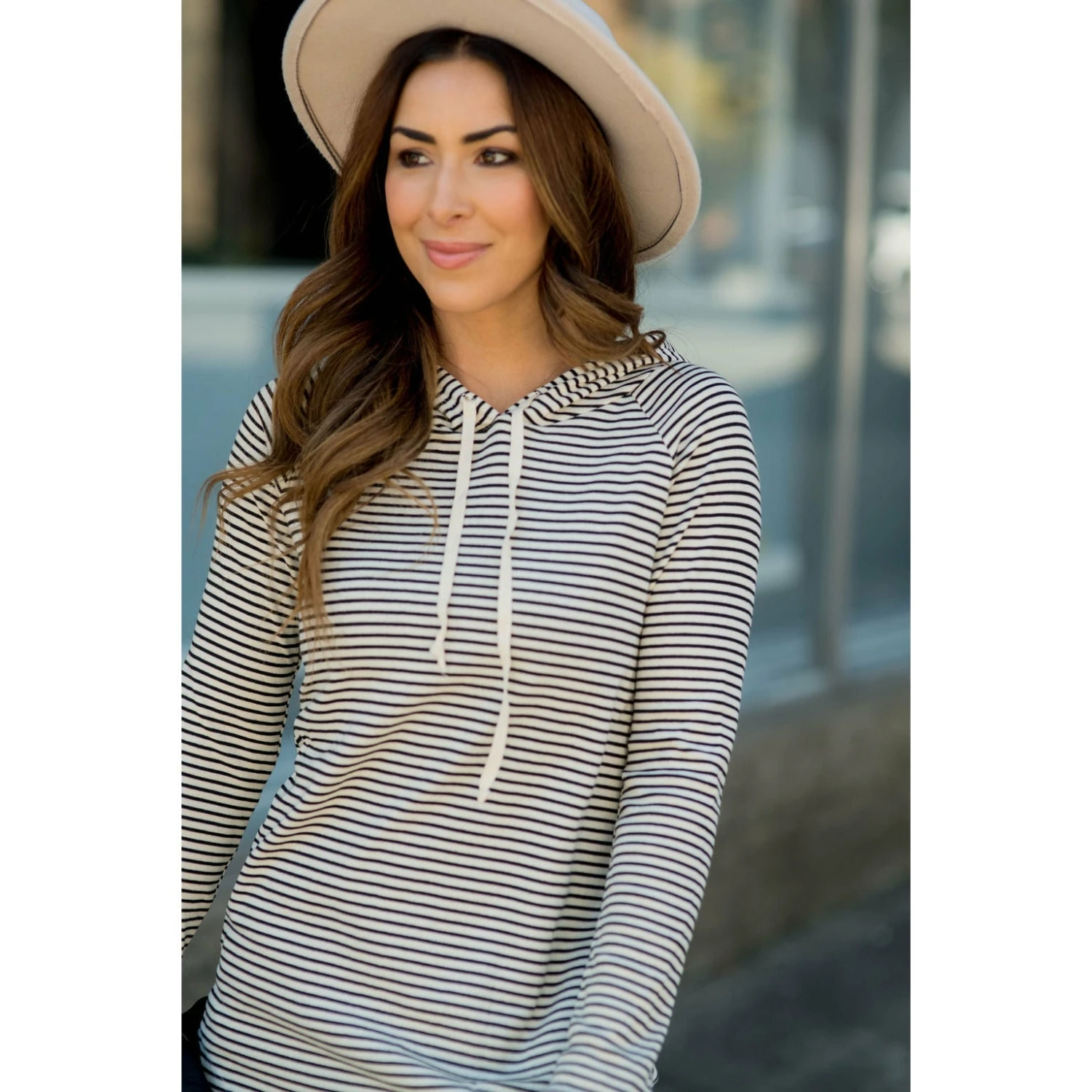 Striped Basic Hoodie 17 Striped Basic Hoodie - Image 17