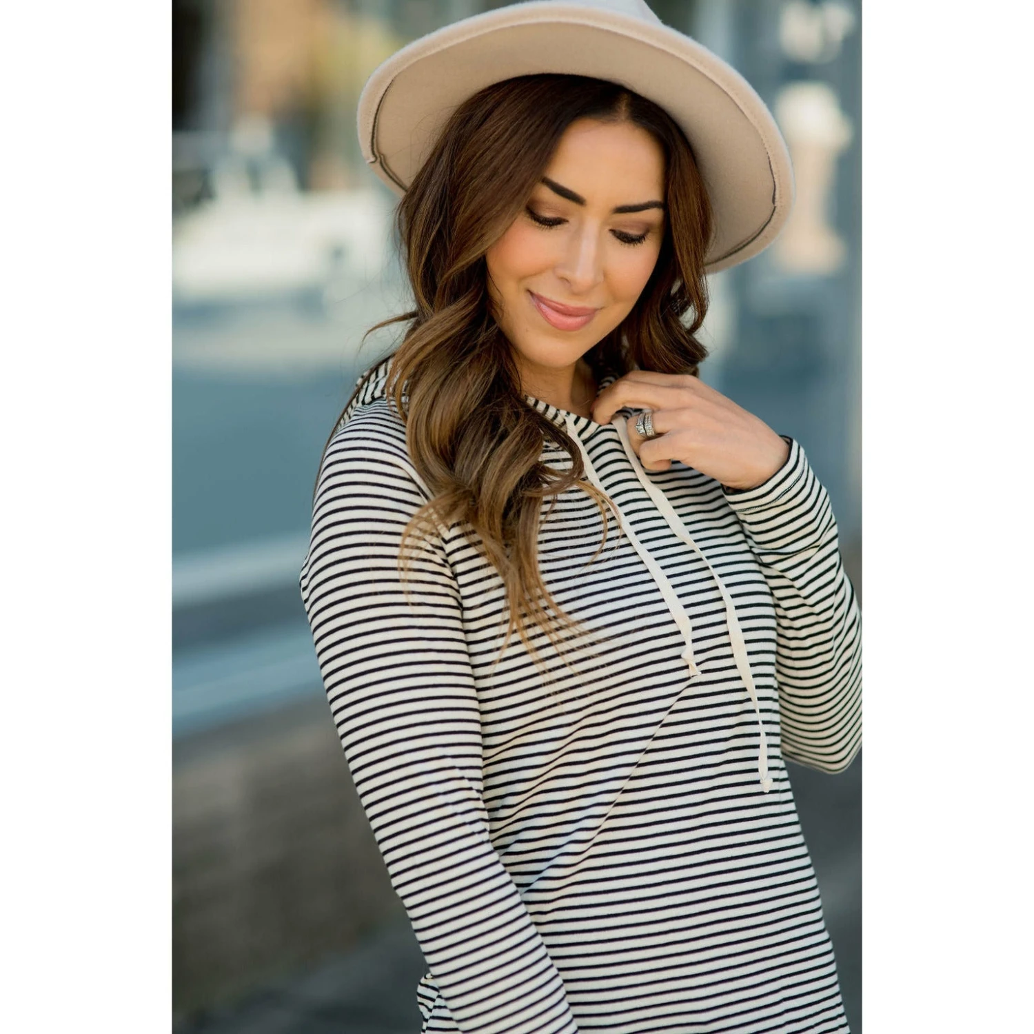 Striped Basic Hoodie 18 Striped Basic Hoodie - Image 18