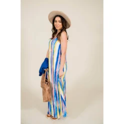 Brush Stroked Maxi Dress -Women's Clothing Store BB 9669