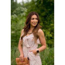 Dottie Ruffle Side Slit Maxi -Women's Clothing Store BB 9675