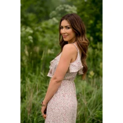 Dottie Ruffle Side Slit Maxi -Women's Clothing Store BB 9683