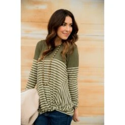 Striped Thermal Top Side Knot Tee 26 Striped Thermal Top Side Knot Tee -Women's Clothing Store BB 9691 c964f121 1df8 49de a2af b81499444ebd