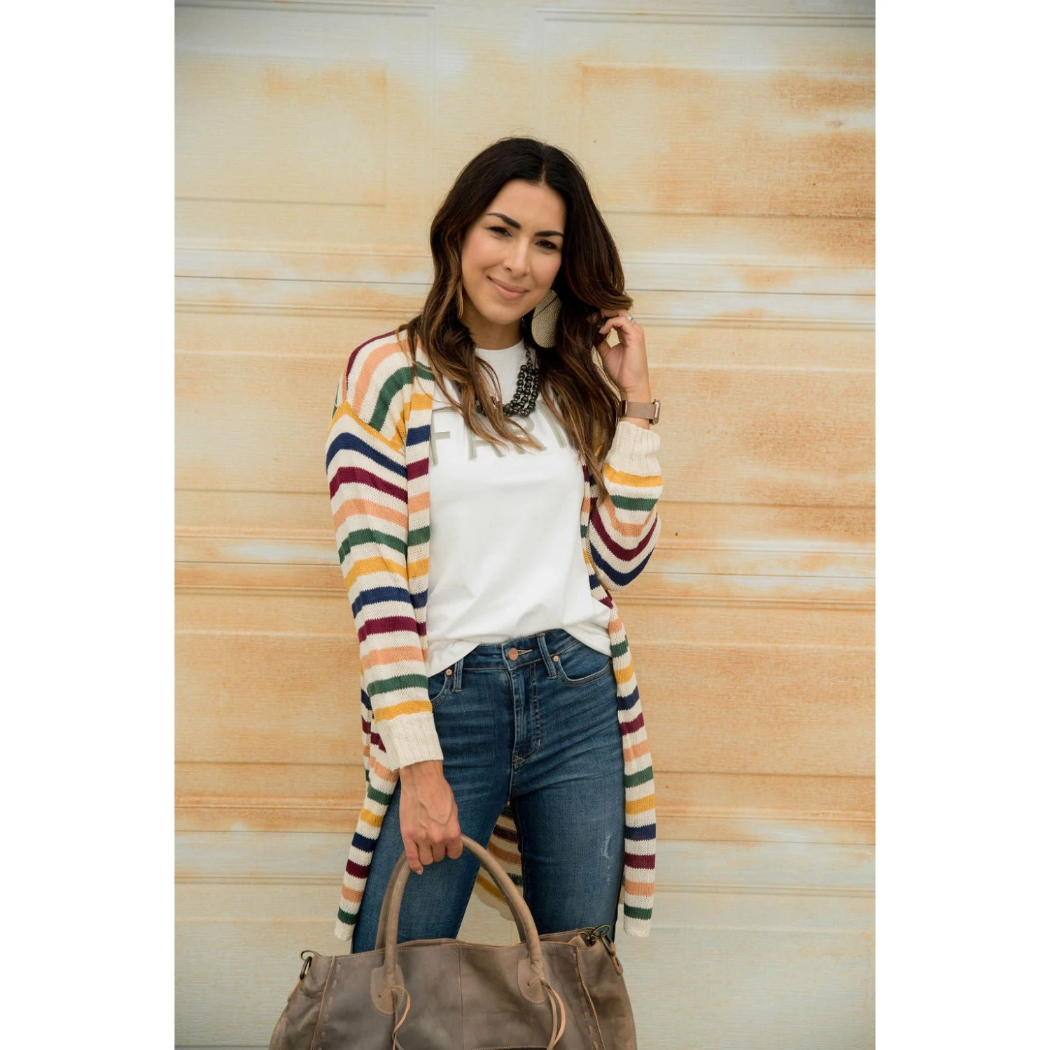 Multi Color Striped Cardigan 5 Multi Color Striped Cardigan - Image 5