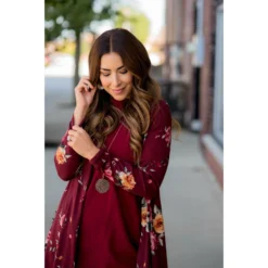 Floral Tunic Cardigan -Women's Clothing Store BB 9717 2cb68cfd b15c 424c ba79 b09886ebd49f