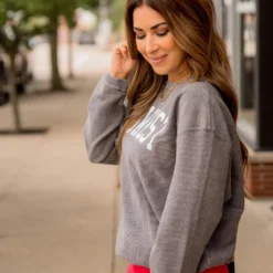 Bold Midwest Ribbed Crewneck -Women's Clothing Store BB 9717 97314283 1047 41ad 865b 340d4c4b3bf4 334439