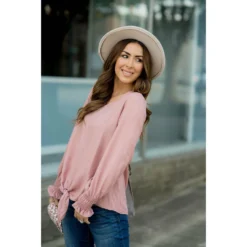 Elegant Tied Cinched Sleeve Blouse -Women's Clothing Store BB 9719 a452f24d bf59 4f07 b298 ee0a95e24630